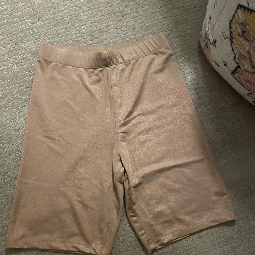 GOLD BIKER SHORTS S